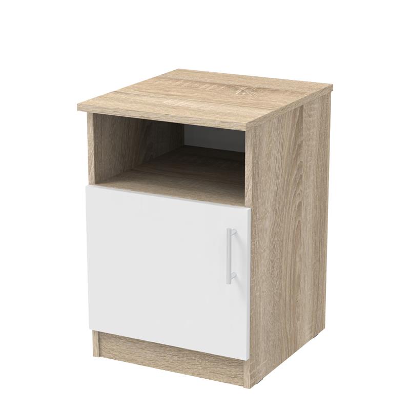 Κομοδίνο Galdi μελαμίνη σε sonoma-λευκή απόχρωση 40x45x60εκ Κομοδίνο Galdi μελαμίνη σε sonoma-λευκή απόχρωση 40x45x60εκ