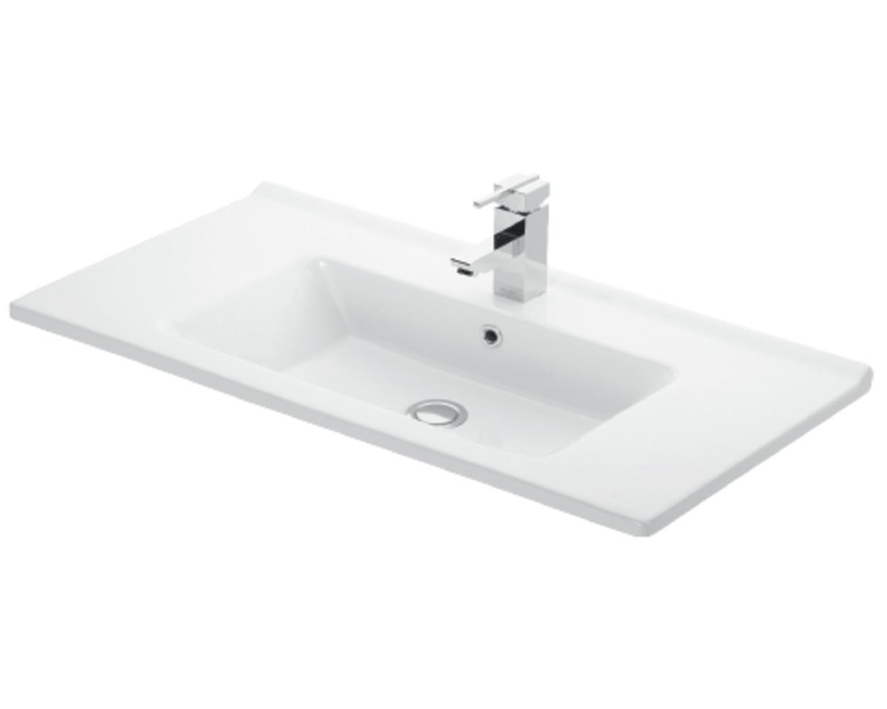 Νιπτήρας Μπάνιου ETNA 100 Λευκή γυαλιστερή πορσελάνη 100x45 εκ.