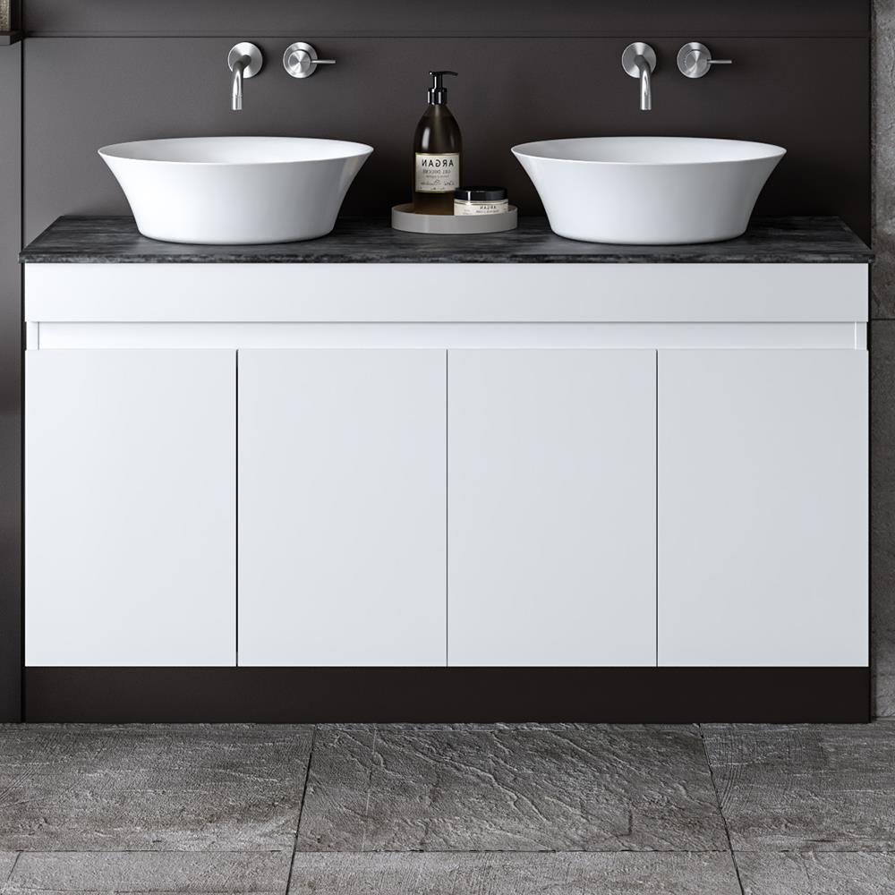 Πάγκος μπάνιου με Νιπτήρα OMEGA 120 Λευκό  120x46x60 εκ.