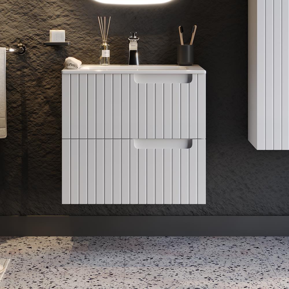 Πάγκος μπάνιου με Νιπτήρα ENZA 60 Λευκή Ματ Λάκα 61x46.5x52 εκ. Πάγκος μπάνιου με Νιπτήρα ENZA 60 Λευκή Ματ Λάκα 61x46.5x52 εκ.