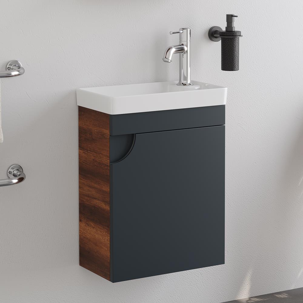 Πάγκος μπάνιου με Νιπτήρα NEW MINI 40 Ανθρακί 40x22x55 εκ. Πάγκος μπάνιου με Νιπτήρα NEW MINI 40 Ανθρακί 40x22x55 εκ.