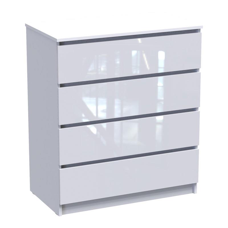 Συρταριέρα Dicama mdf-μελαμίνη σε λευκη glossy απόχρωση 85.5x47x98εκ Συρταριέρα Dicama mdf-μελαμίνη σε λευκη glossy απόχρωση 85.5x47x98εκ