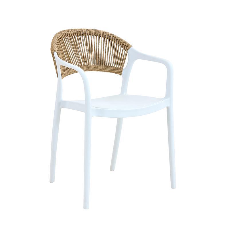 Καρέκλα Marion Fylliana Λευκό - Καφέ 57x54x81 εκ.