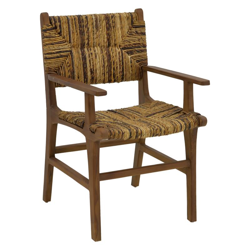 Πολυθρόνα Refane φυσικό teak ξύλο-banana σχοινί 55x60x85εκ Πολυθρόνα Refane φυσικό teak ξύλο-banana σχοινί 55x60x85εκ