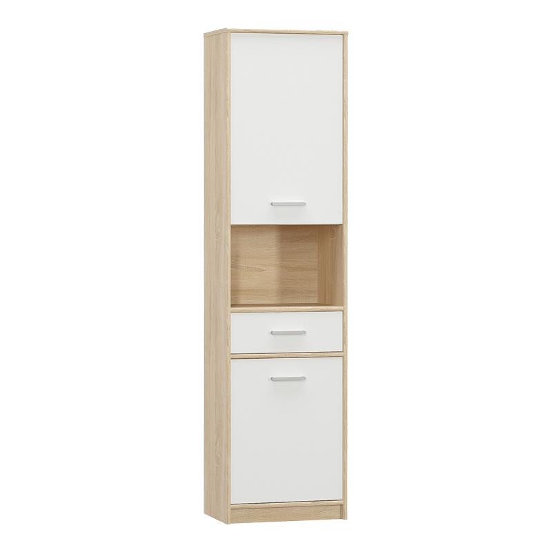 Ντουλάπα στήλη Letto σε oak - λευκό ματ απόχρωση 50,2x34,3x195εκ Ντουλάπα στήλη Letto σε oak - λευκό ματ απόχρωση 50,2x34,3x195εκ
