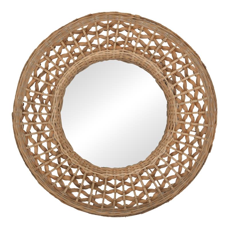 Καθρέπτης Mazun Inart  ξύλο σε φυσική απόχρωση Φ60x8εκ Καθρέπτης Mazun Inart  ξύλο σε φυσική απόχρωση Φ60x8εκ