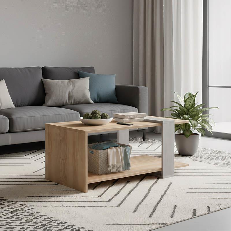 Τραπέζι σαλονιού Masasi σε sonoma-γκρι cement απόχρωση 80x50x35εκ Τραπέζι σαλονιού Masasi σε sonoma-γκρι cement απόχρωση 80x50x35εκ