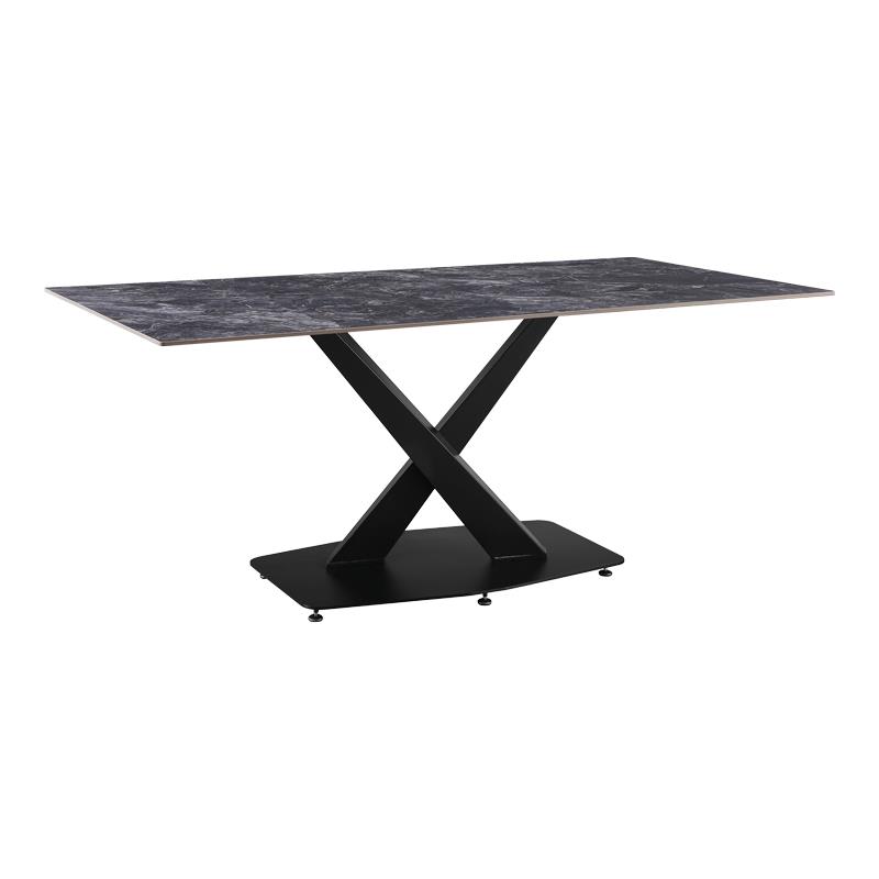 Τραπέζι Tafel pakoword Sintered stone μαύρο με μεταλλικά πόδια σε μαύρη απόχρωση 180x90x76εκ Τραπέζι Tafel pakoword Sintered stone μαύρο με μεταλλικά πόδια σε μαύρη απόχρωση 180x90x76εκ