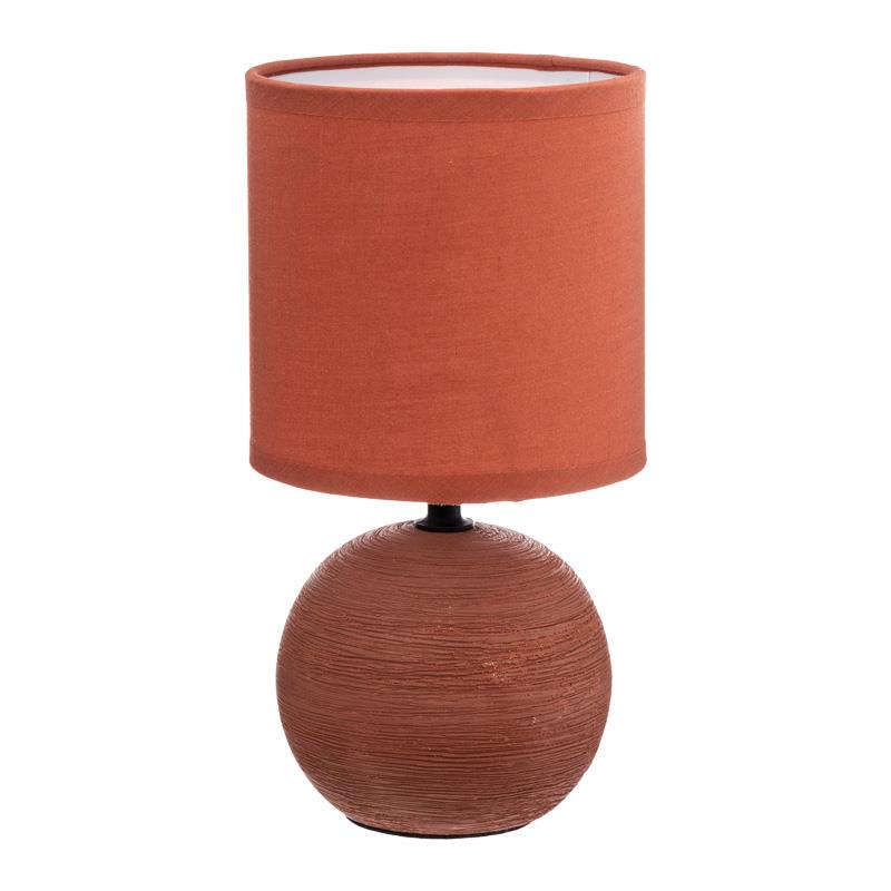 Επιτραπέζιο φωτιστικό PWL-1210 Ε14 κεραμικό σε terracotta απόχρωση Φ13x25εκ