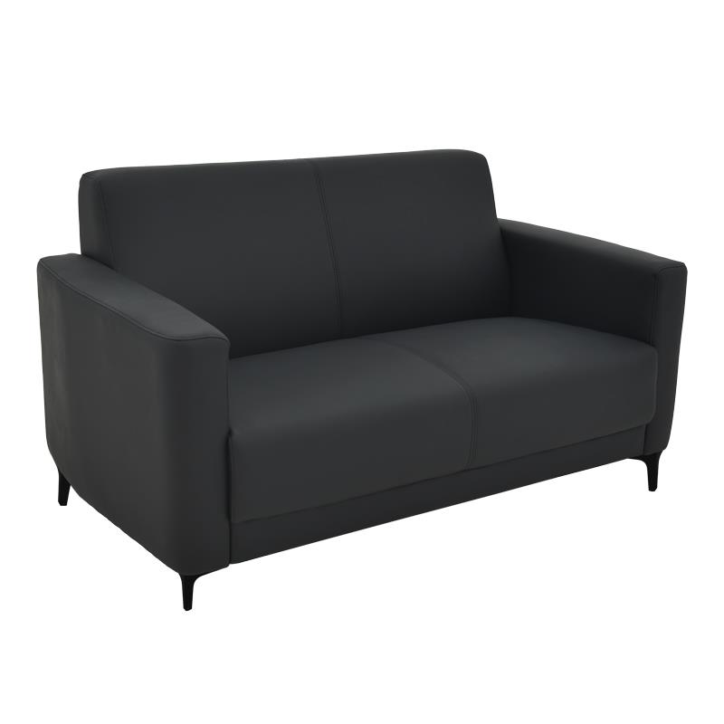 Καναπές διθέσιος Sidica I PU σε μαύρη απόχρωση 135x78x83εκ Καναπές διθέσιος Sidica I PU σε μαύρη απόχρωση 135x78x83εκ