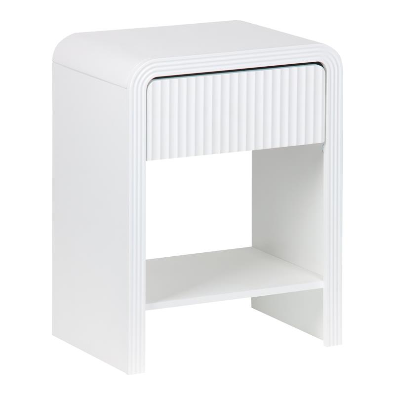 Κομοδίνο Zeplen MDF σε λευκή απόχρωση 40x30x53εκ Κομοδίνο Zeplen MDF σε λευκή απόχρωση 40x30x53εκ