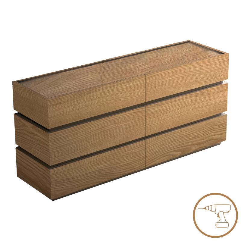 Συρταριέρα Sonlen mdf σε oak απόχρωση 120x40x72εκ
