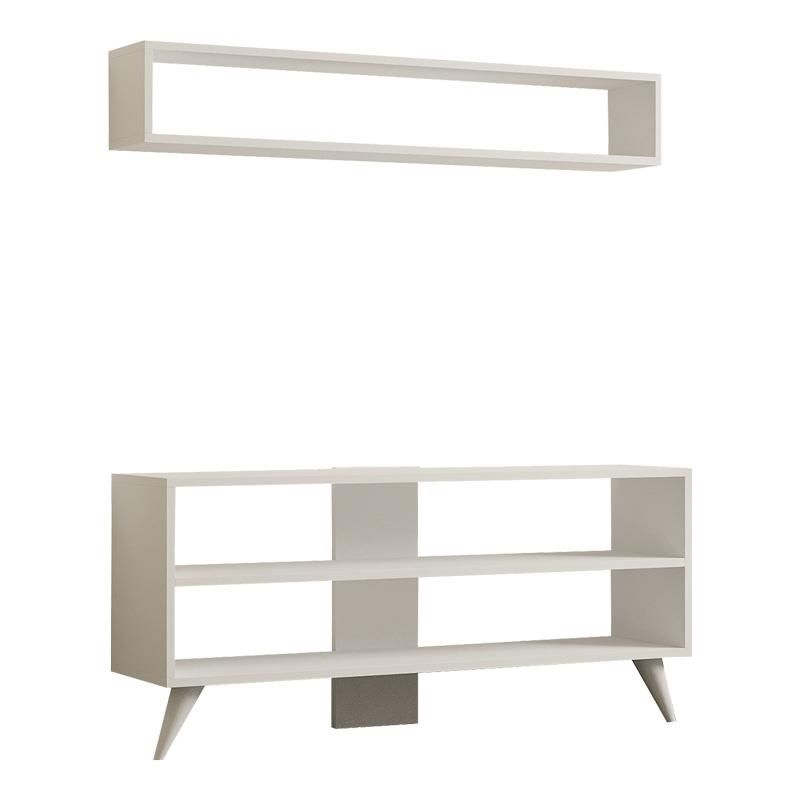 Σύνθετο σαλονιού Prestige λευκό 120x29,6x50 εκ. Σύνθετο σαλονιού Prestige λευκό 120x29,6x50 εκ.
