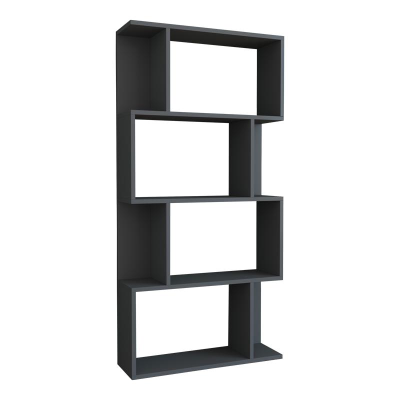 Βιβλιοθήκη Kadu ανθρακί 72x22x147 εκ. Βιβλιοθήκη Kadu ανθρακί 72x22x147 εκ.