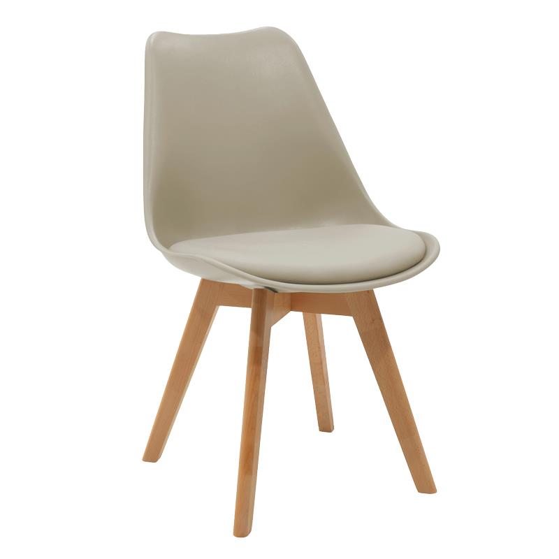 Καρέκλα Gaston pp-pu cappuccino με ξύλινο πόδι σε φυσική απόχρωση 48.5x53.5x83 εκ. Καρέκλα Gaston pp-pu cappuccino με ξύλινο πόδι σε φυσική απόχρωση 48.5x53.5x83 εκ.