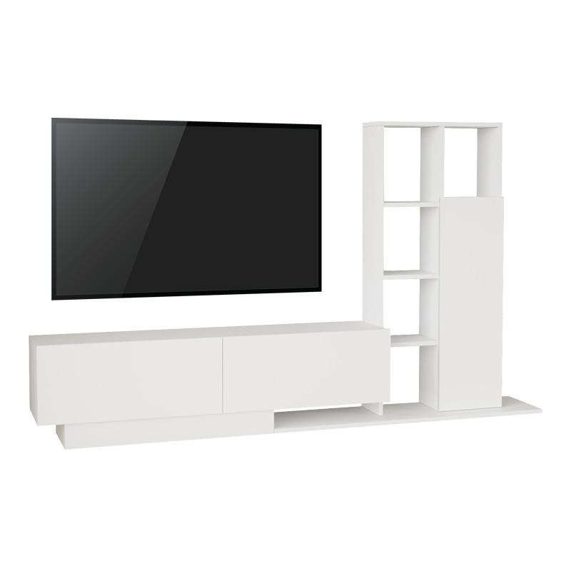 Σύνθετο Σαλονιού Damon σε Λευκό 211.2x29.5x123.6 εκ. Σύνθετο Σαλονιού Damon σε Λευκό 211.2x29.5x123.6 εκ.