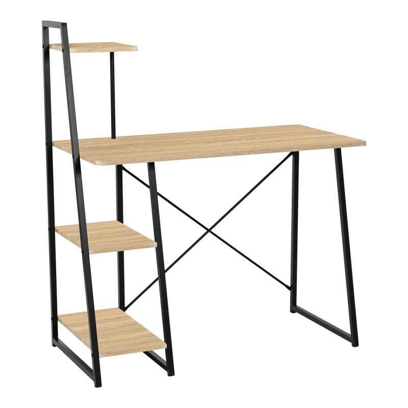 Γραφείο Deckstor με Ραφιέρα Oak & Μαύρο Μεταλλικό Πόδι 102x50x117 εκ. Γραφείο Deckstor με Ραφιέρα Oak & Μαύρο Μεταλλικό Πόδι 102x50x117 εκ.