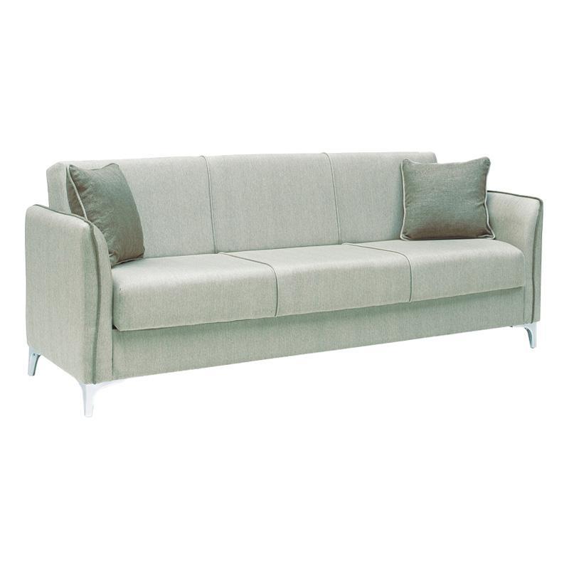 Καναπές Κρεβάτι New Torino Fylliana Τριθέσιος με Αποθηκευτικό χώρο Ανοικτό Καφέ -Μπέζ 220x85x90εκ.