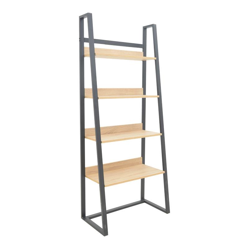Βιβλιοθήκη Ryder σε Oak - Μαύρο 75x36x185 εκ. Βιβλιοθήκη Ryder σε Oak - Μαύρο 75x36x185 εκ.