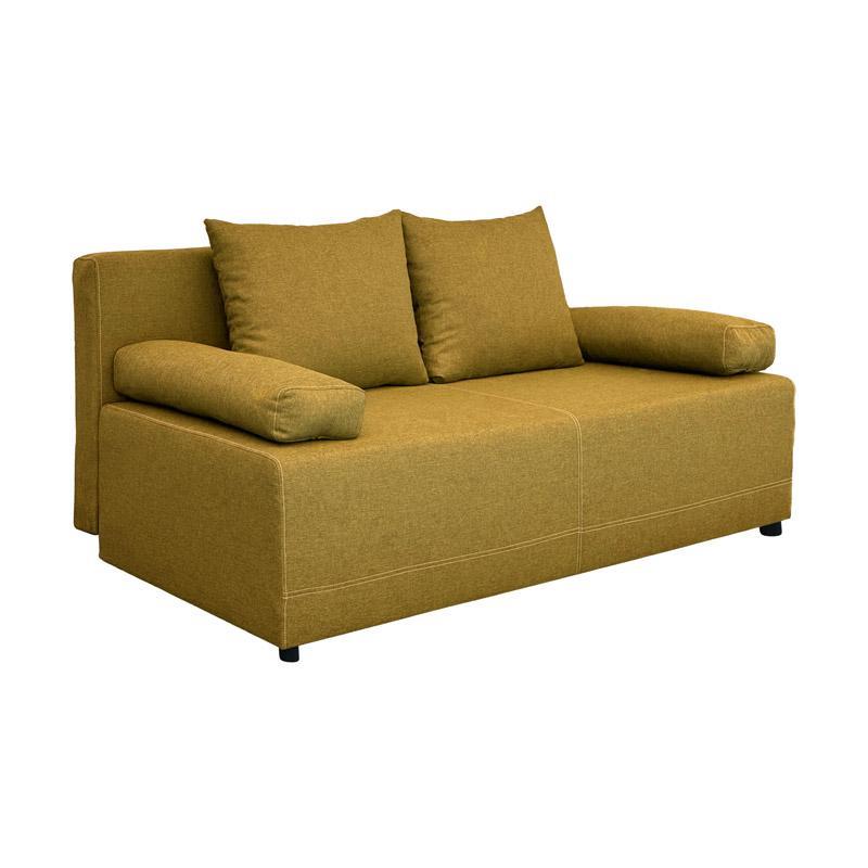 Καναπές - Κρεβάτι Nuvia Fylliana με Κίτρινο ύφασμα 190x80x85εκ.