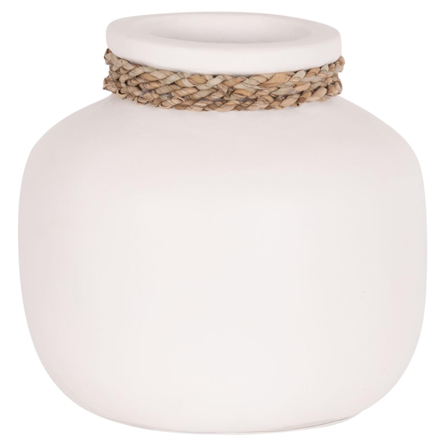 Επιτραπέζιο διακοσμητικό βάζο Cammer C4687.02S τερακότα σε λευκό χρώμα Φ22x20Υεκ. Επιτραπέζιο διακοσμητικό βάζο Cammer C4687.02S τερακότα σε λευκό χρώμα Φ22x20Υεκ.