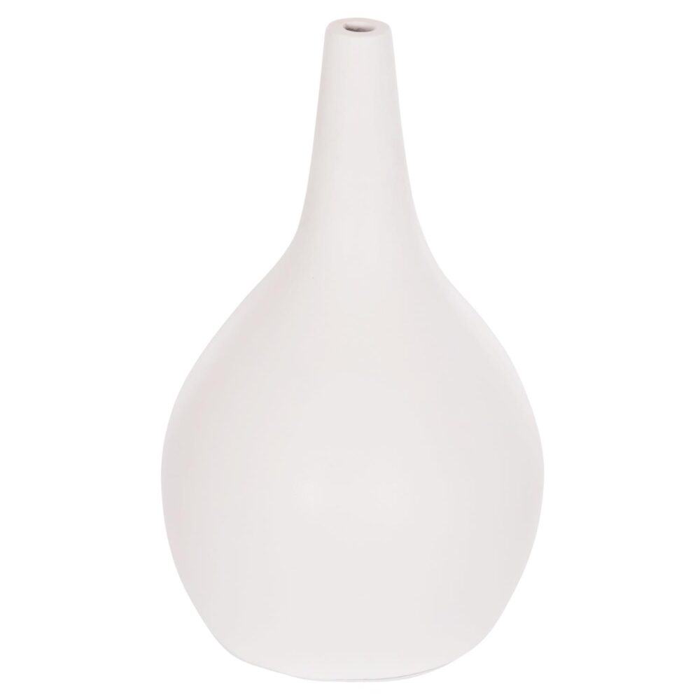 Επιτραπέζιο διακοσμητικό βάζο Deni C4663.02L fiber cement σε λευκό χρώμα Φ26x39Υεκ Επιτραπέζιο διακοσμητικό βάζο Deni C4663.02L fiber cement σε λευκό χρώμα Φ26x39Υεκ