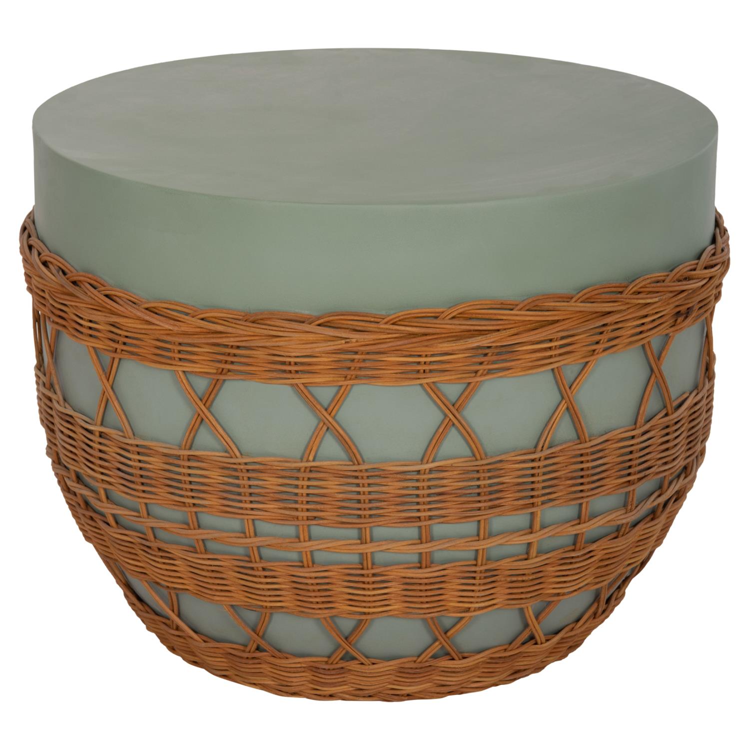 Τραπεζάκι σαλονιού VILHENA C18165 Fiber Cement Πράσινο & Rattan Φυσικό Φ56x47Υεκ. Τραπεζάκι σαλονιού VILHENA C18165 Fiber Cement Πράσινο & Rattan Φυσικό Φ56x47Υεκ.