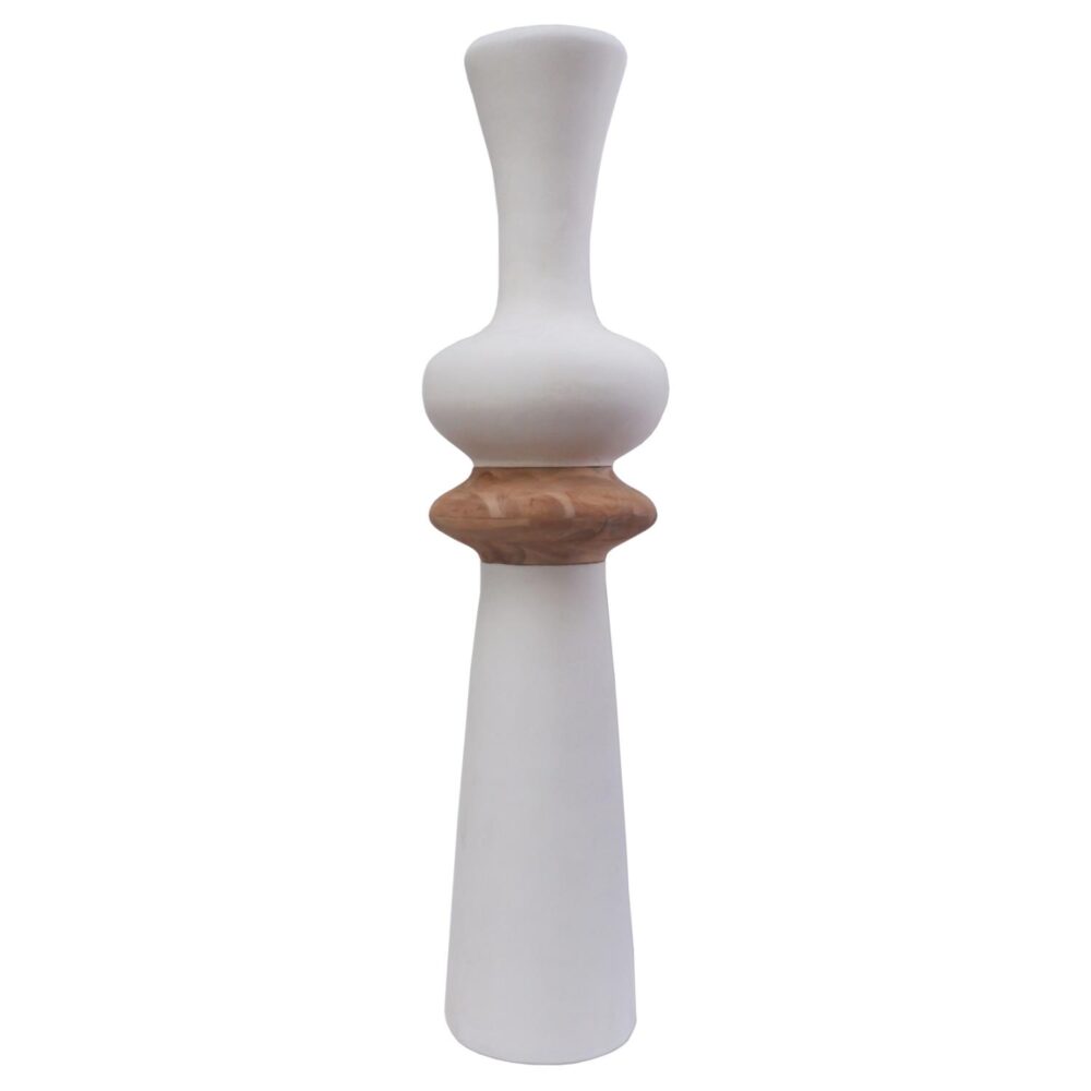 Διακοσμητικό Βάζο Δαπέδου NEBULA C4660.02L Fiber Cement Λευκό - Ξύλο Teak Φ45x172Υεκ Διακοσμητικό Βάζο Δαπέδου NEBULA C4660.02L Fiber Cement Λευκό - Ξύλο Teak Φ45x172Υεκ