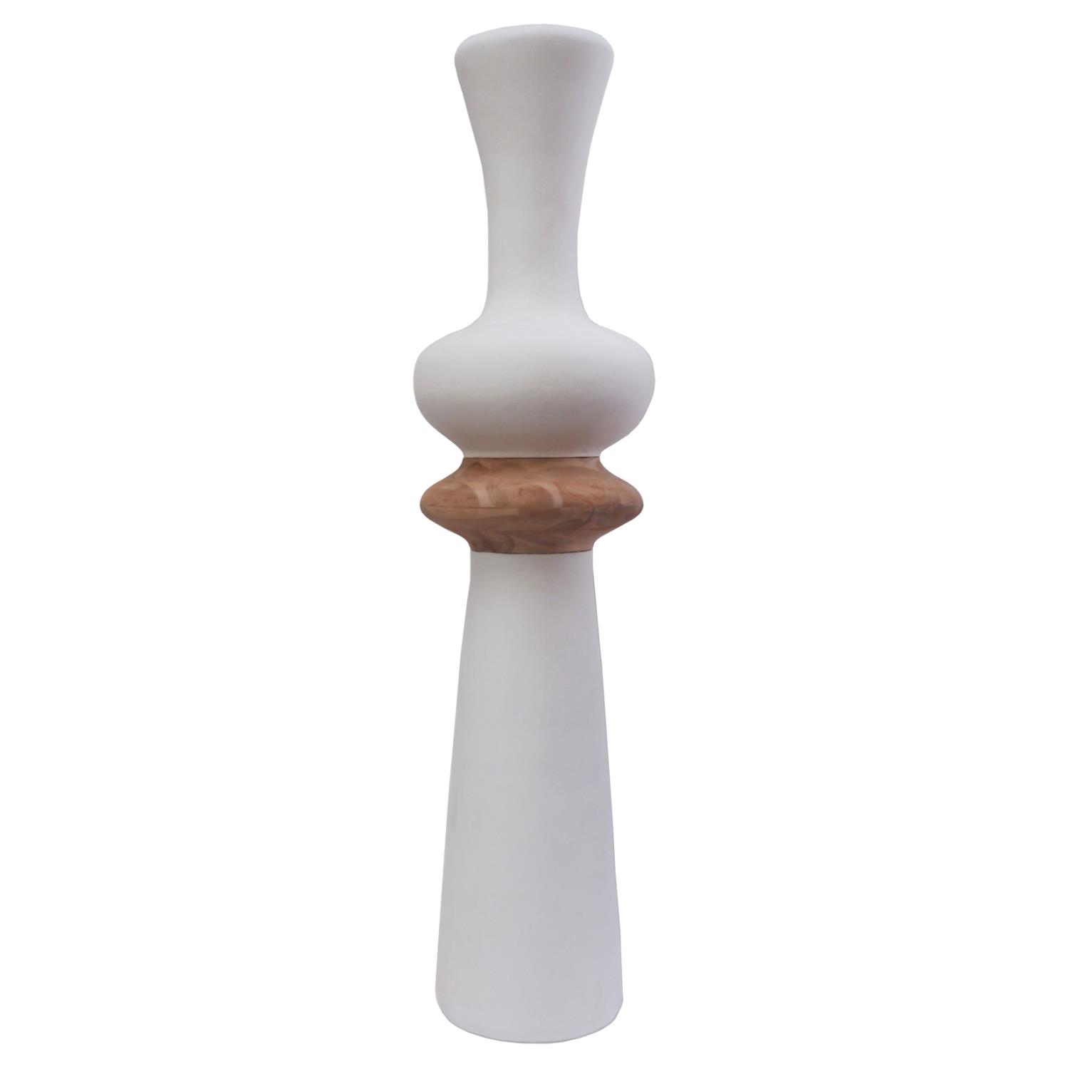 Διακοσμητικό Βάζο Δαπέδου NEBULA C4660.02L Fiber Cement Λευκό - Ξύλο Teak Φ45x172Υεκ Διακοσμητικό Βάζο Δαπέδου NEBULA C4660.02L Fiber Cement Λευκό - Ξύλο Teak Φ45x172Υεκ