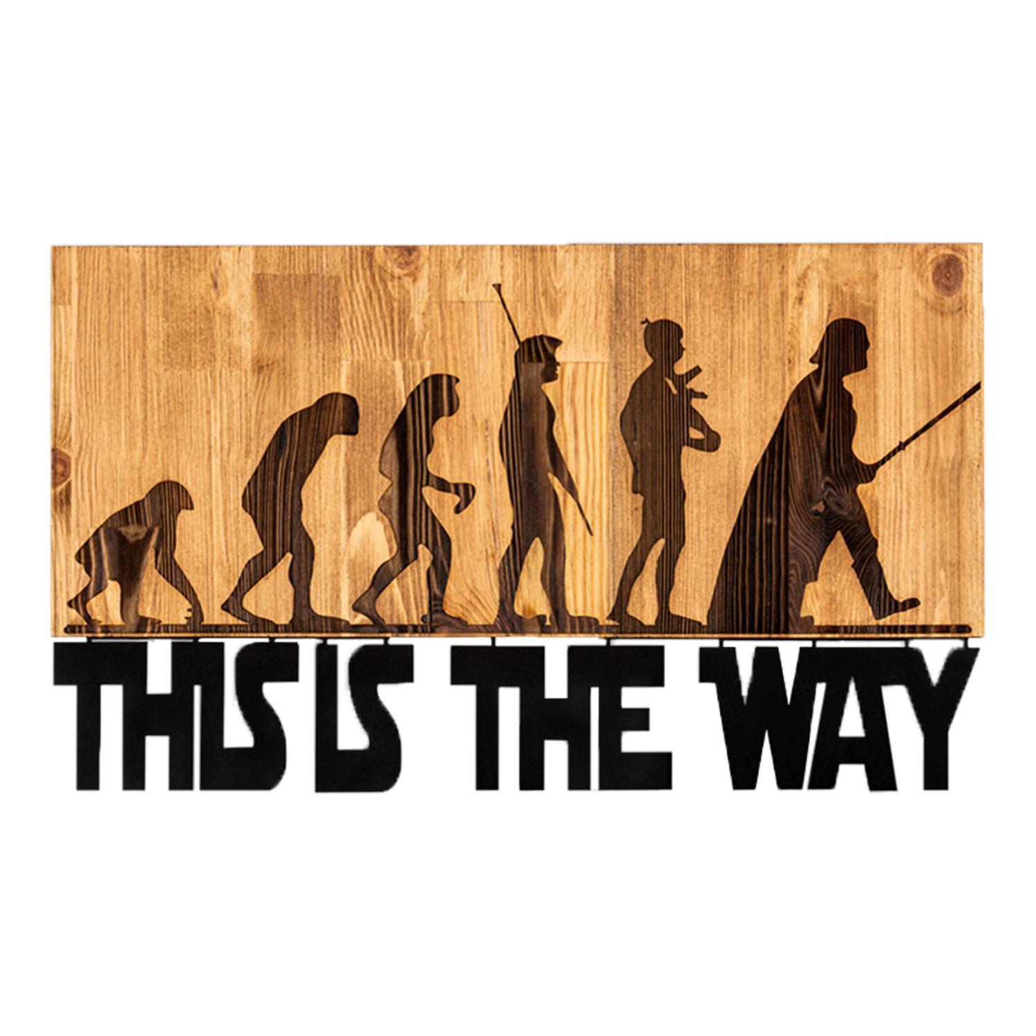 Διακοσμητικό Τοίχου C4809 Φύλλα Μετάλλου Μαύρα - Ξύλο 58x3(βάθος)x37Υεκ.