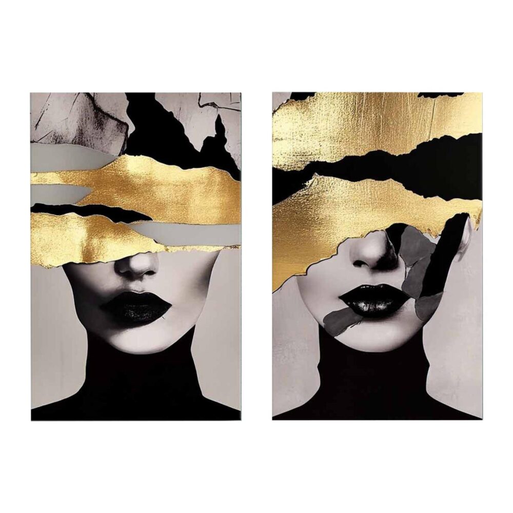 Πίνακας Τοίχου 2τμχ Σειρά GOBI C4842 Εκτυπωμένος Καμβάς 45x2,8(πάχος)x70Yεκ.(x2)