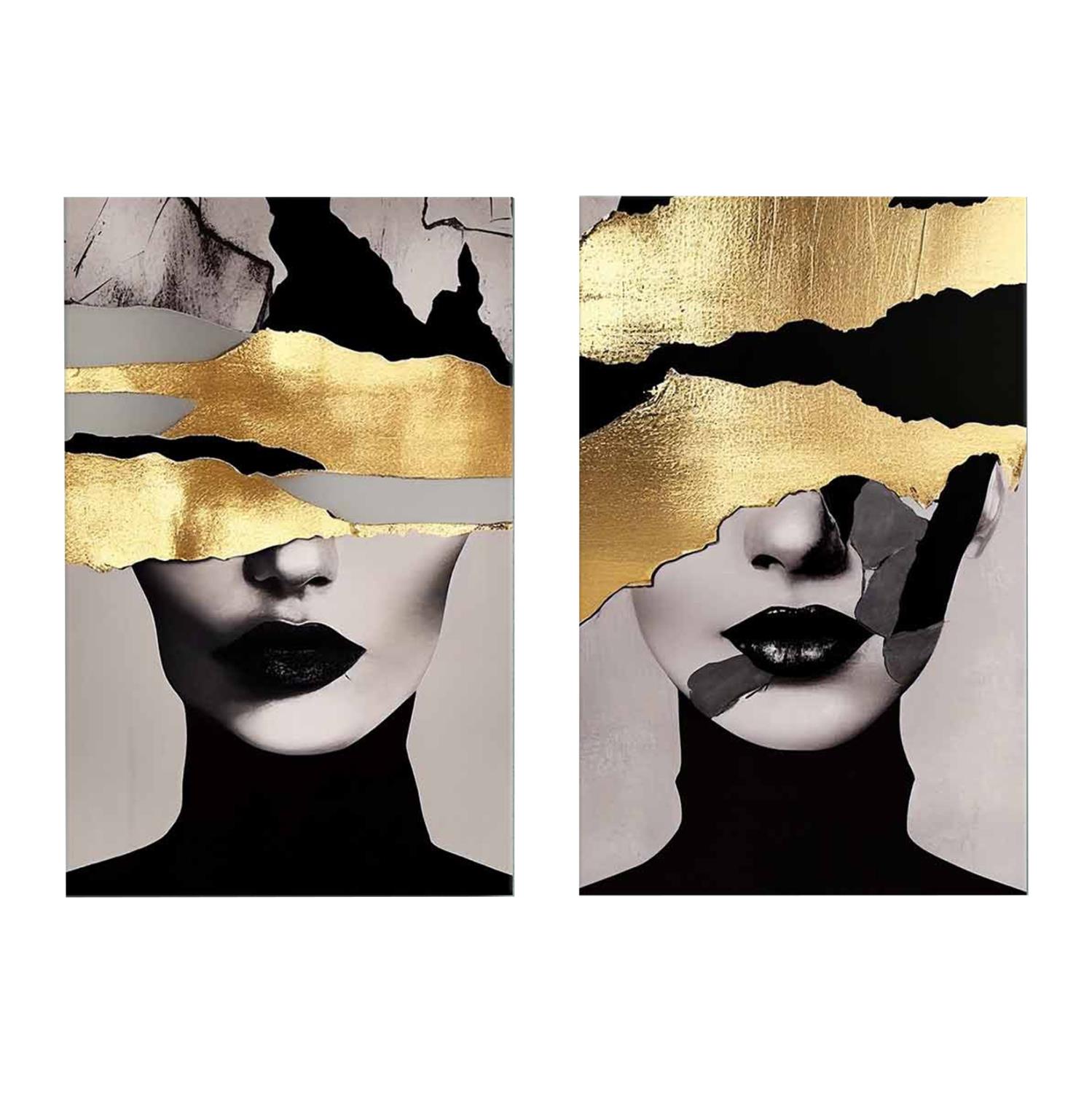 Πίνακας Τοίχου 2τμχ Σειρά GOBI C4842 Εκτυπωμένος Καμβάς 45x2,8(πάχος)x70Yεκ.(x2)