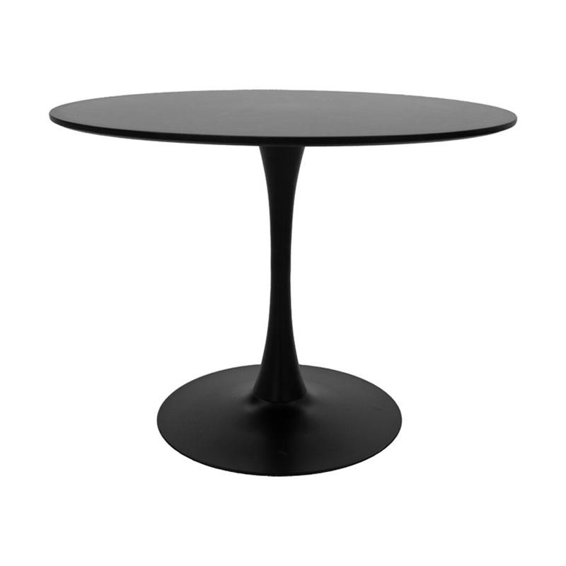 Tραπέζι Balou mdf σε μαύρη απόχρωση Φ100x76εκ Tραπέζι Balou mdf σε μαύρη απόχρωση Φ100x76εκ