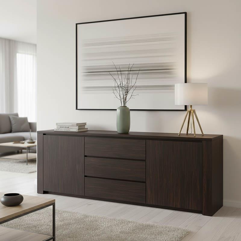 Μπουφές Kalya σε wenge απόχρωση 220x49x89.5εκ Μπουφές Kalya σε wenge απόχρωση 220x49x89.5εκ