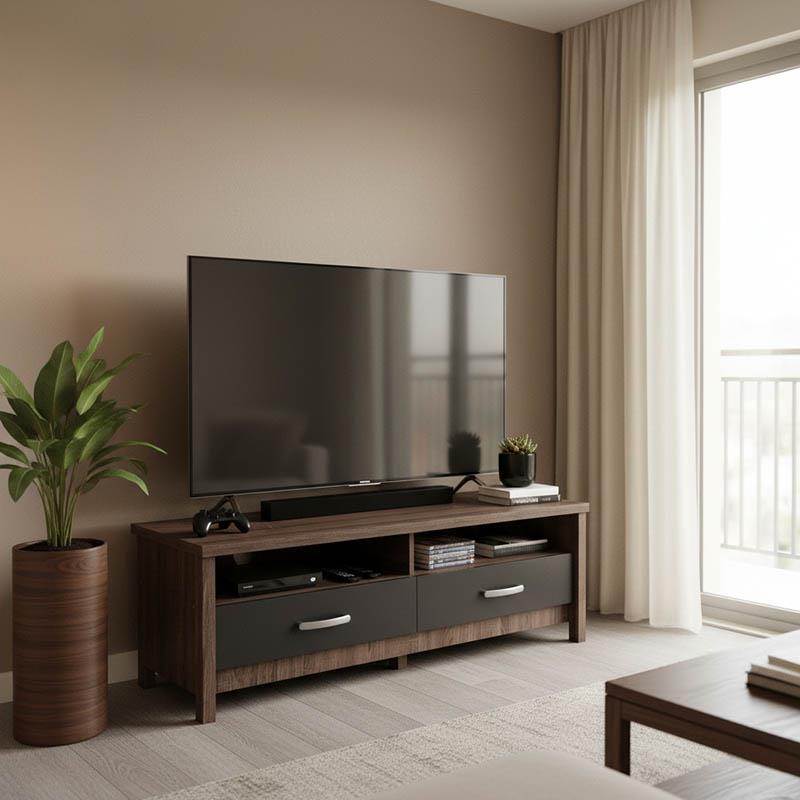 Έπιπλο τηλεόρασης Podizor σε oak-ανθρακί απόχρωση 120x45x42.5εκ Έπιπλο τηλεόρασης Podizor σε oak-ανθρακί απόχρωση 120x45x42.5εκ