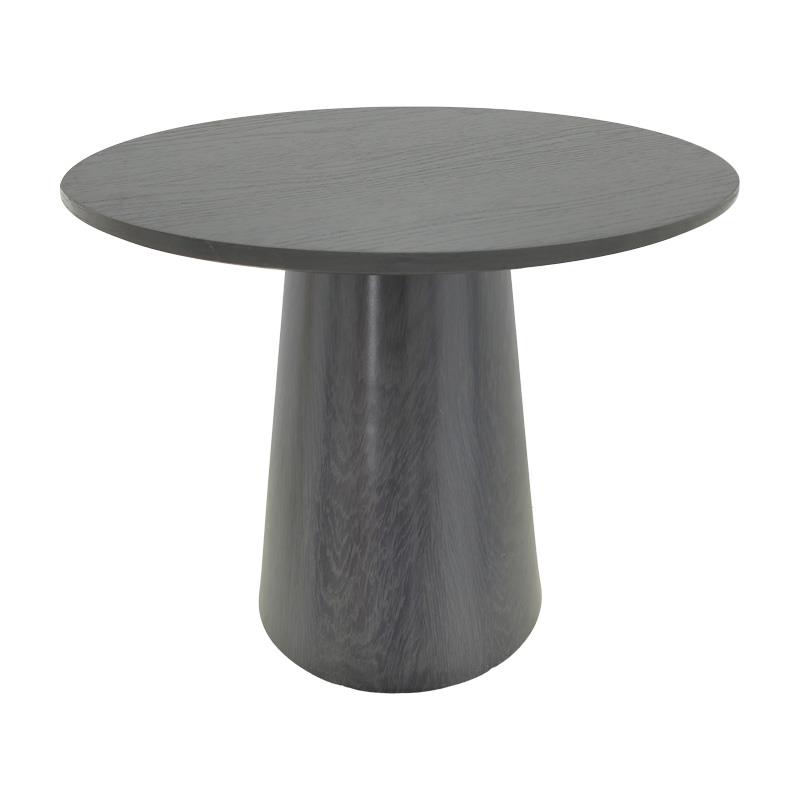 Tραπέζι Donda mdf μαύρο Φ100x76εκ Tραπέζι Donda mdf μαύρο Φ100x76εκ