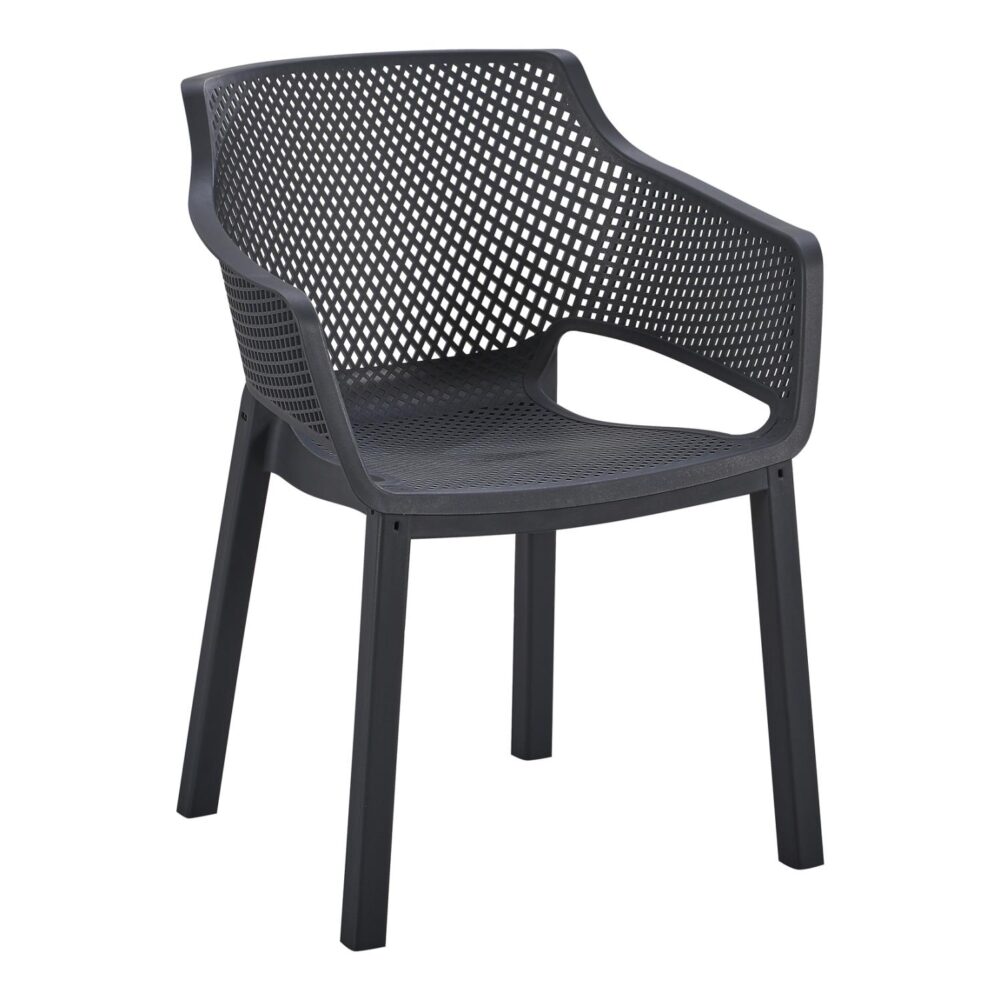 Καρέκλα Πολυθρόνα PEGGY C6368.02 Πολυπροπυλενίου Μαύρο 60x55x79Υεκ