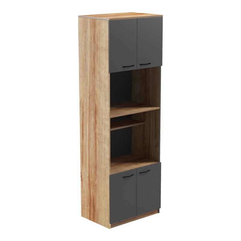Στήλη κουζίνας Rowan σε oak-ανθρακί απόχρωση 60x42x182εκ Στήλη κουζίνας Rowan σε oak-ανθρακί απόχρωση 60x42x182εκ