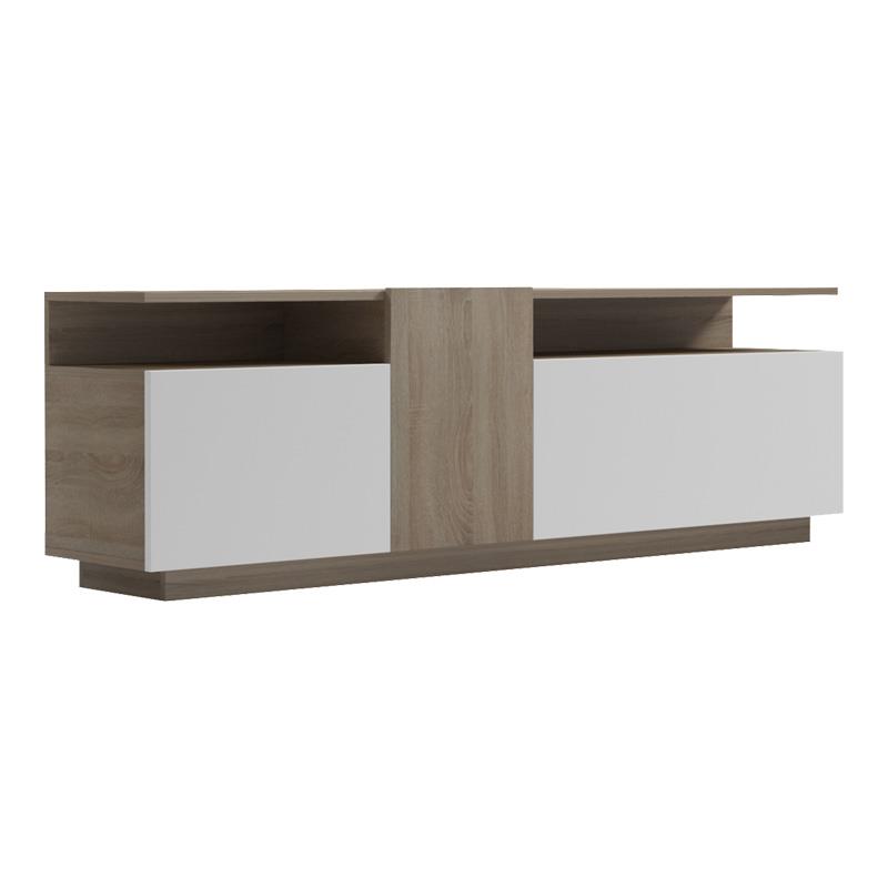 Έπιπλο τηλεόρασης Vendora σε sonoma - λευκή απόχρωση 150x29.5x46.3εκ. Έπιπλο τηλεόρασης Vendora σε sonoma - λευκή απόχρωση 150x29.5x46.3εκ.