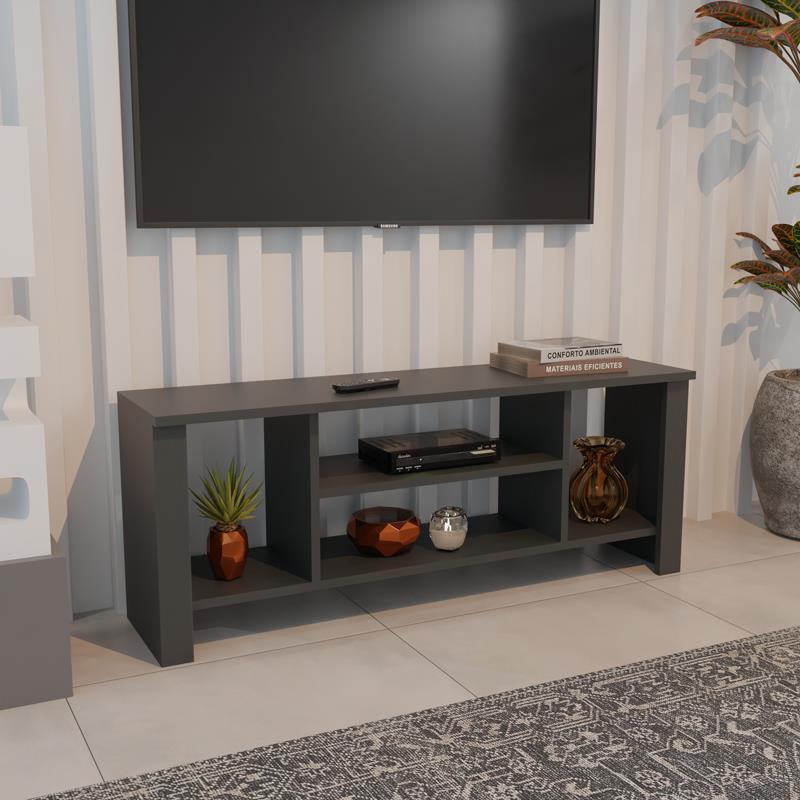 Έπιπλο τηλεόρασης Seref σε ανθρακί απόχρωση 120x30x47εκ Έπιπλο τηλεόρασης Seref σε ανθρακί απόχρωση 120x30x47εκ