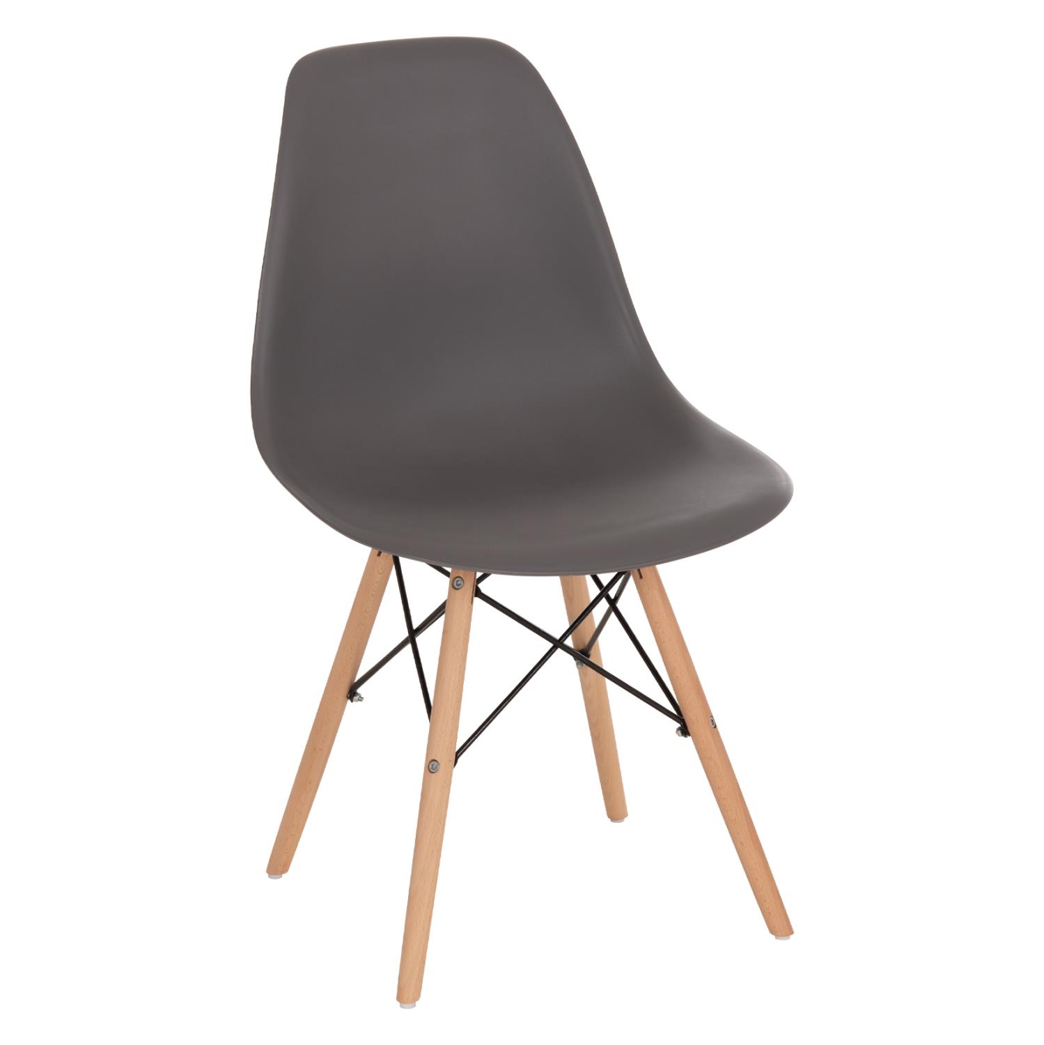 Καρέκλα C8460.10 με Ξύλινα πόδια και Twist PP Γκρί 46x50x82εκ. Καρέκλα C8460.10 με Ξύλινα πόδια και Twist PP Γκρί 46x50x82εκ.