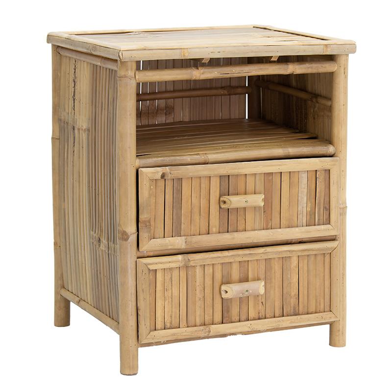 Κομοδίνο Ofra bamboo φυσικό 56x46x69εκ Κομοδίνο Ofra bamboo φυσικό 56x46x69εκ