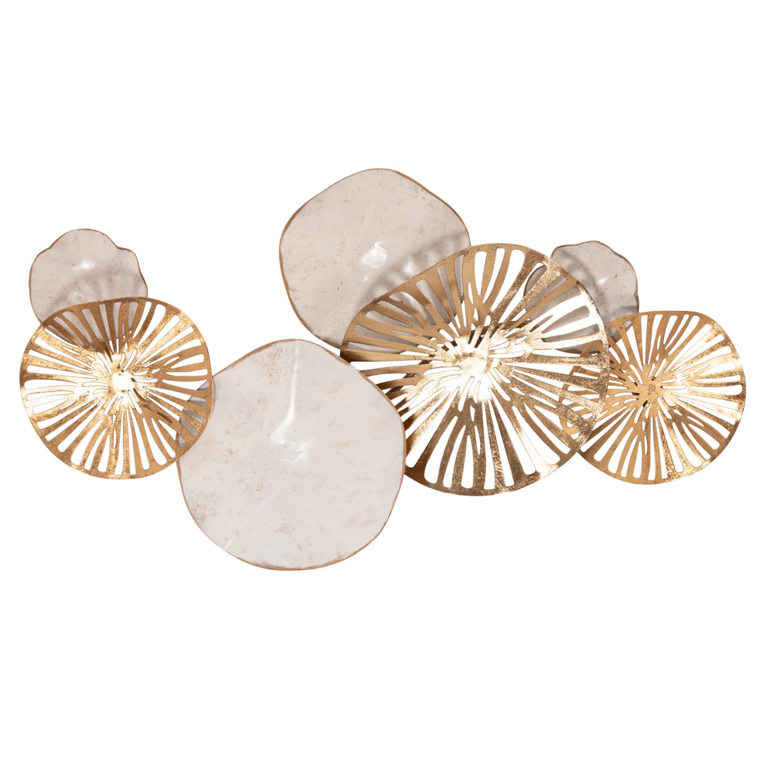 ΜΕΤΑΛΛΙΚΟ ΔΙΑΚΟΣΜΗΤΙΚΟ ΤΟΙΧΟΥ  ΧΡΥΣΟ ΛΕΥΚΟ 74,5x10x38Y εκ.