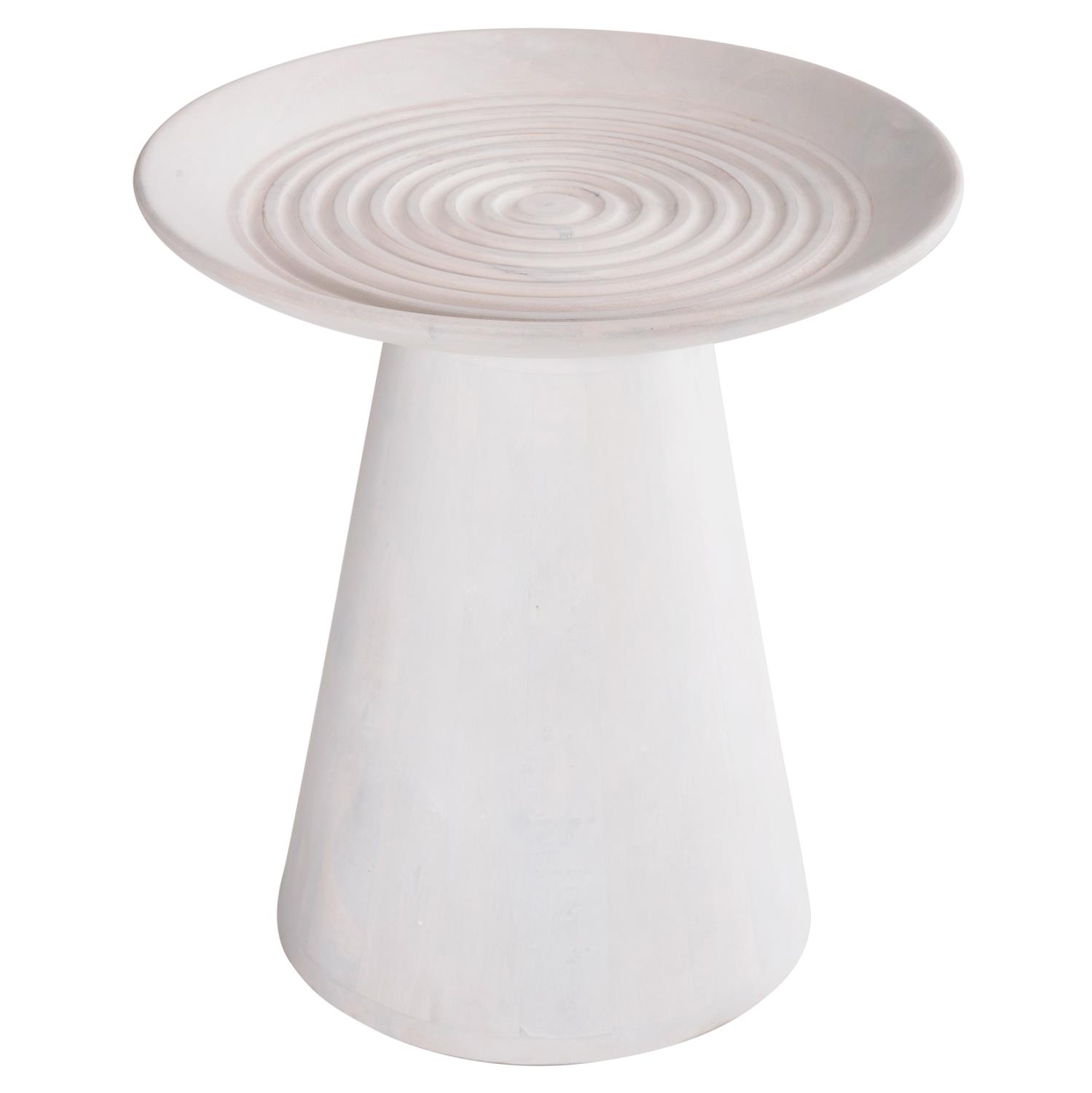 Τραπεζάκι σαλονιού Βοηθητικό ROSS Στρόγγυλο Μασίφ Mango σε Λευκό Φ45x48Υεκ. Τραπεζάκι σαλονιού Βοηθητικό ROSS Στρόγγυλο Μασίφ Mango σε Λευκό Φ45x48Υεκ.