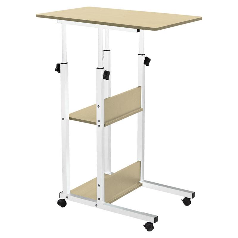 Βοηθητικό τραπέζι Babs τροχήλατο λευκό-φυσικό 60x40x86εκ Βοηθητικό τραπέζι Babs τροχήλατο λευκό-φυσικό 60x40x86εκ