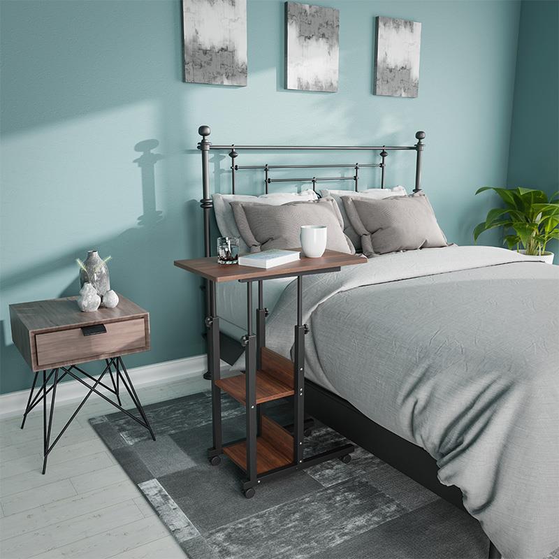 Βοηθητικό τραπέζι Babs τροχήλατο καρυδί-μαύρο 60x40x86εκ Βοηθητικό τραπέζι Babs τροχήλατο καρυδί-μαύρο 60x40x86εκ