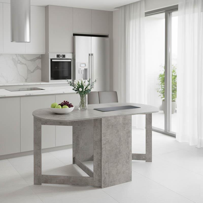 Τραπέζι Nadine πολυμορφικό-επεκτεινόμενο χρώμα γκρι antique 160x80x76.5εκ