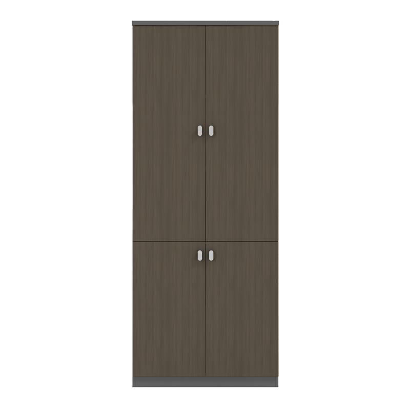 Ντουλάπα γραφείου επαγγελματική Denith ανθρακί-καρυδί 80x40x200εκ