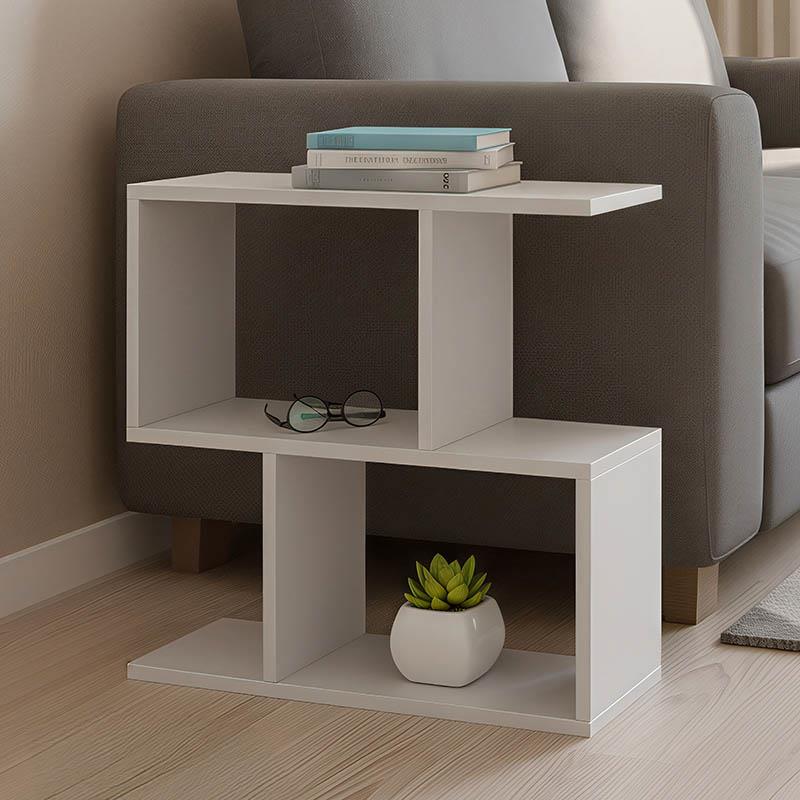 Βοηθητικό τραπέζι Kora μελαμίνης λευκό 60x20x60εκ