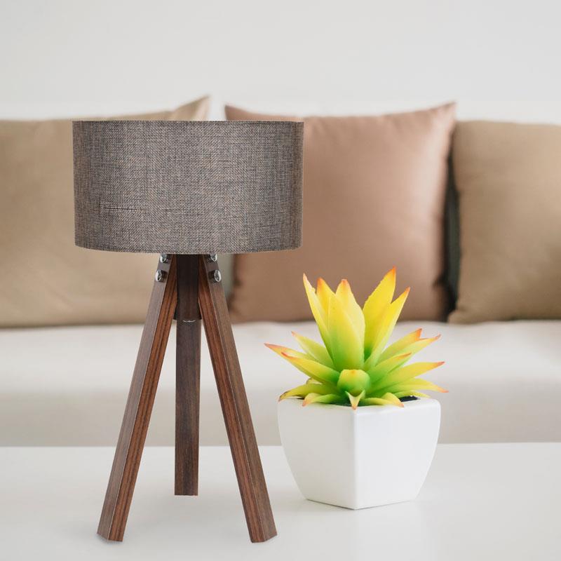 Επιτραπέζιο Φωτιστικό Τρίποδο Fylliana Καφέ 25x25x45,5 εκ. Επιτραπέζιο Φωτιστικό Τρίποδο Fylliana Καφέ 25x25x45,5 εκ.
